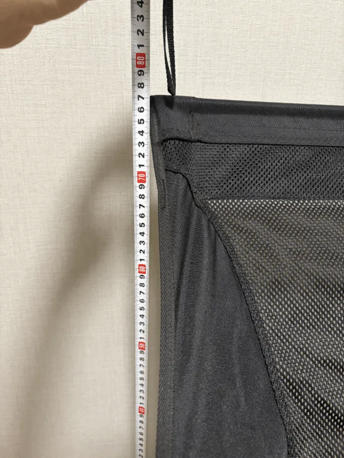 FIELDOORアウトドアチェア ミドルバック　背もたれの高さ